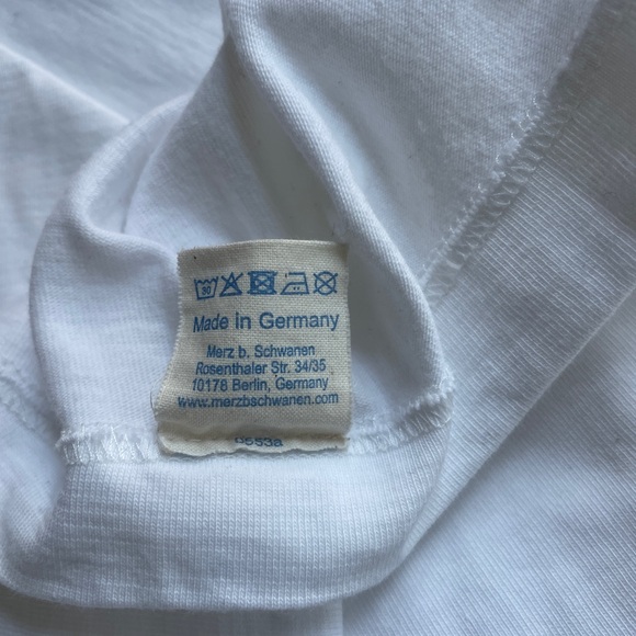 Merz B. Schwanen 214 Loopwheeled White T-Shirt - Picture 10 of 10